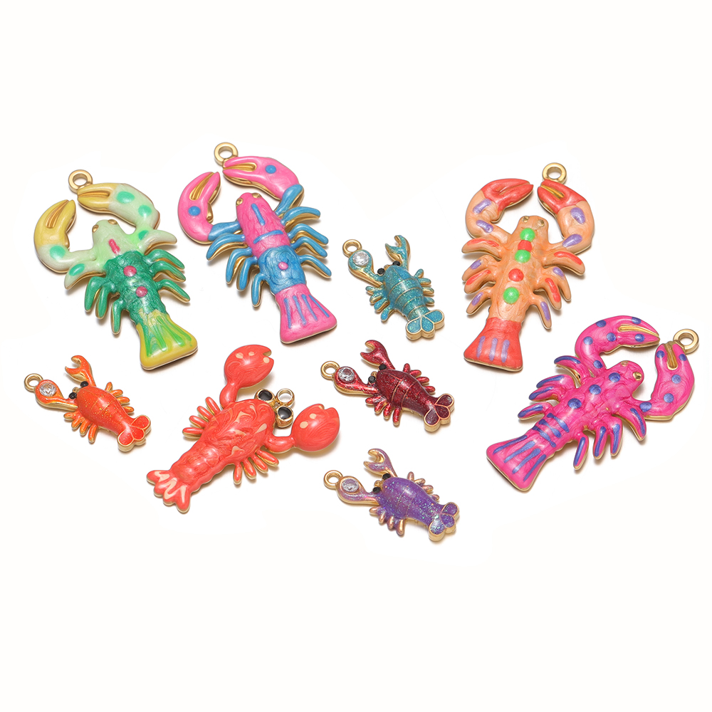 Jewelry Making For 5 Year Old - 4 Peças de Pingentes de Lagosta