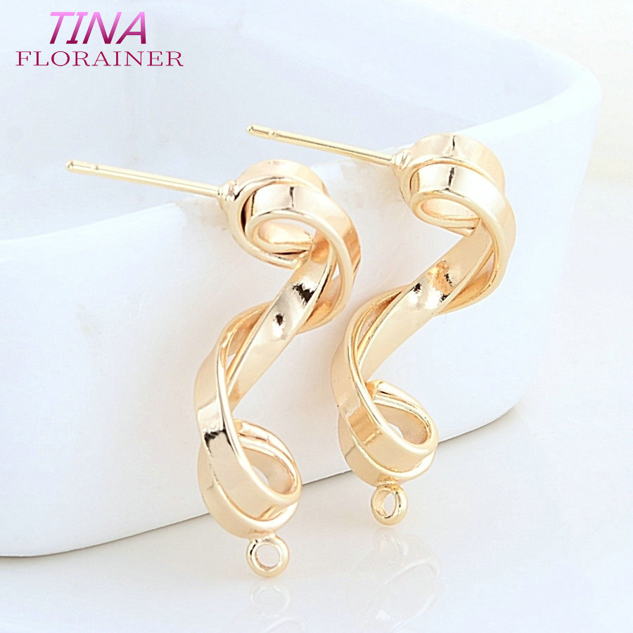 Jewelry Making Notes - 9*27mm 18k cor dourada latão formato
