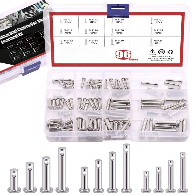 Head Pin Assorted - Kit de 96 Peças de Pinos
