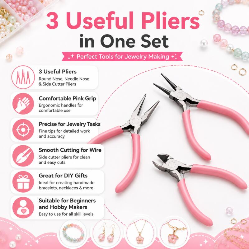 Jewelry Plier Set - Conjunto de Ferramentas Manuais DIY com