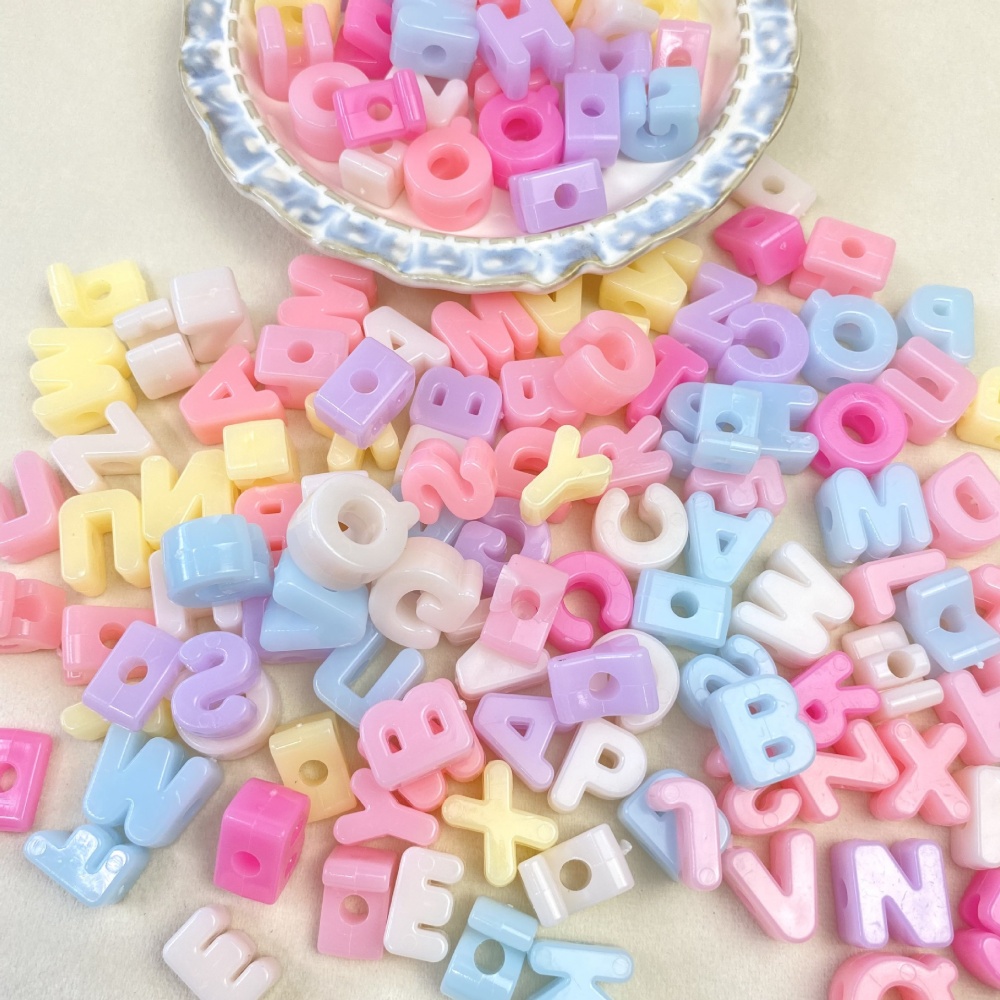 Jewelry Making Course - 10/50/100PCS Contas de Letras de Acrílico