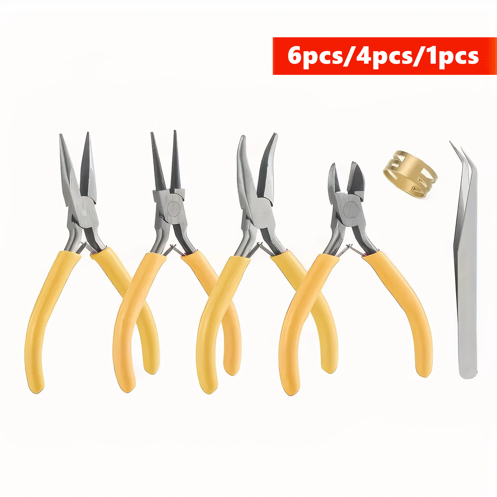 Jewelry Plier Set - Conjunto de Alicates Amarelos para Fabricação