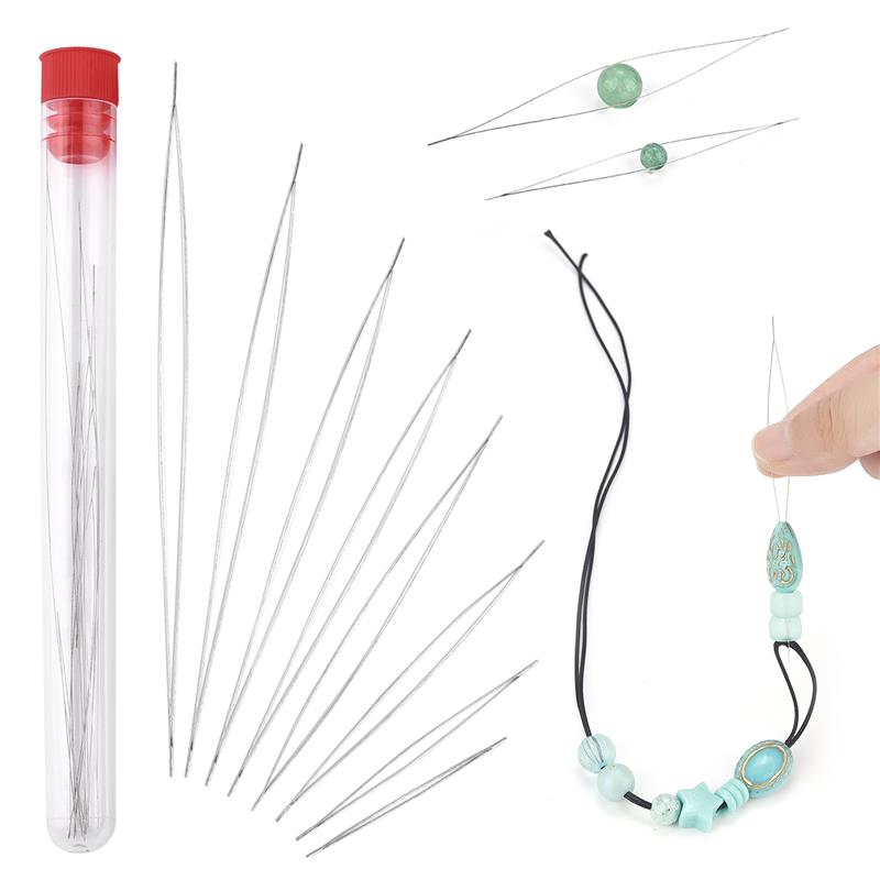 Beading Needle Fine - Aberto Beading Agulhas Pins, Curvo Agulha,