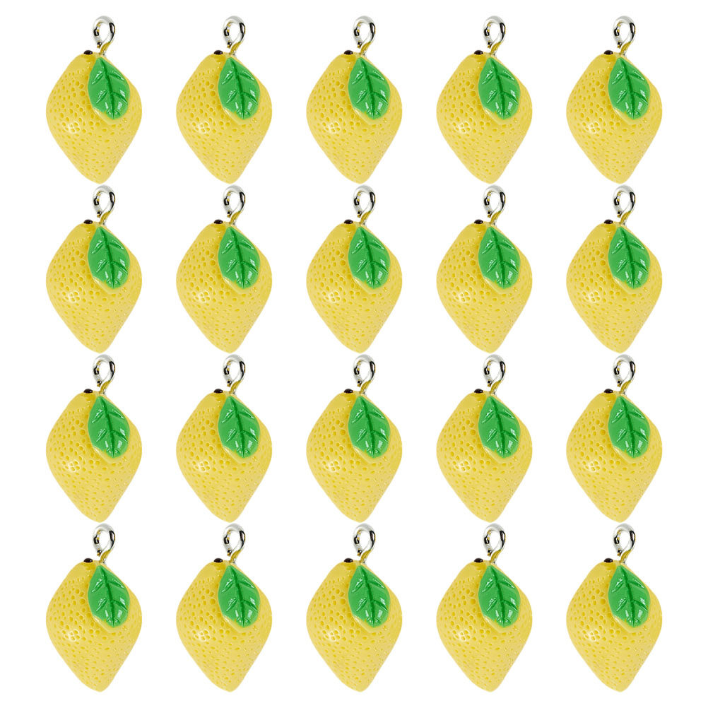 Jewelry Making With Resin - 20 Peças de Pingentes de Limão