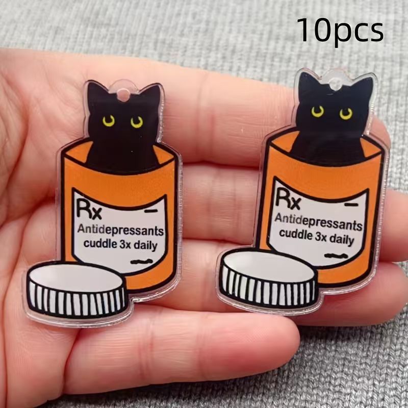 Pingente de gato medicinal em  - Jewelry Making Pendants avaliação e preço