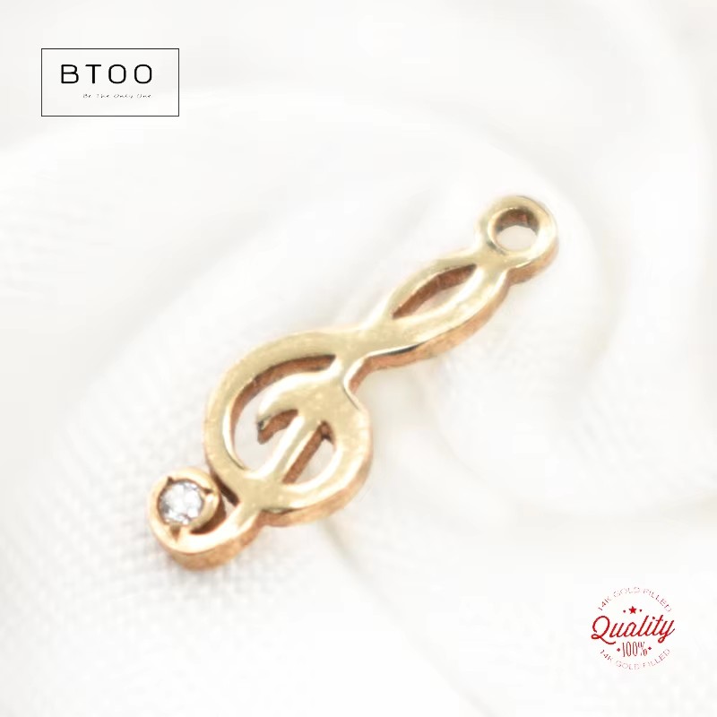 14k ouro preenchido nota music - Jewelry Making Notes avaliação e preço