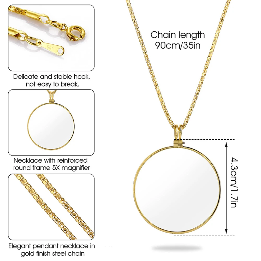 Colar lupa portátil monóculo 5 - Jewelry Making Magazines avaliação e preço