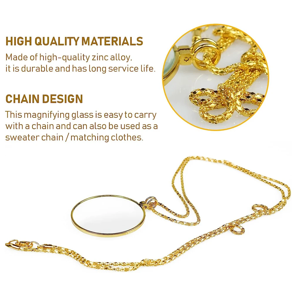 Colar lupa portátil monóculo 5 - Jewelry Making Magazines avaliação e preço