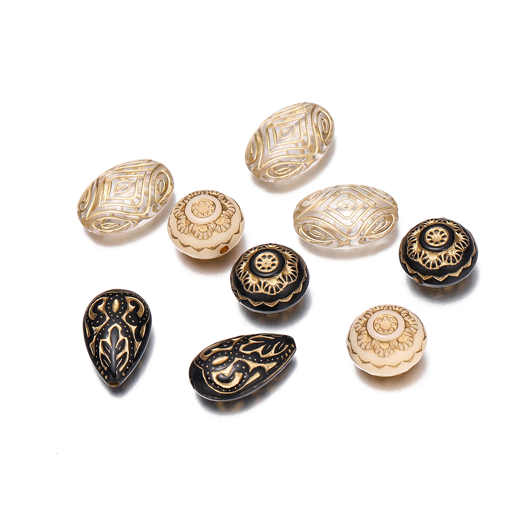 20 Peças de Contas Acrílicas B - Jewelry Making Drawing avaliação e preço