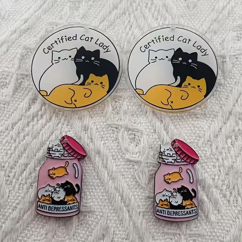 Pingente de gato fofo em acríl - Jewelry Making Pendants avaliação e preço