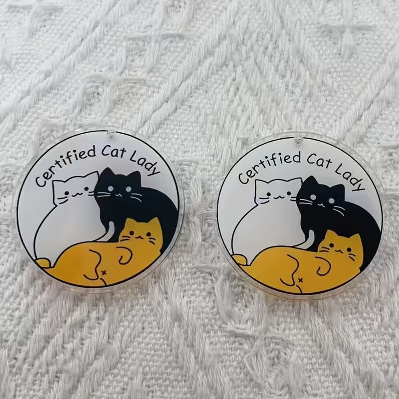 Pingente de gato fofo em acríl - Jewelry Making Pendants avaliação e preço