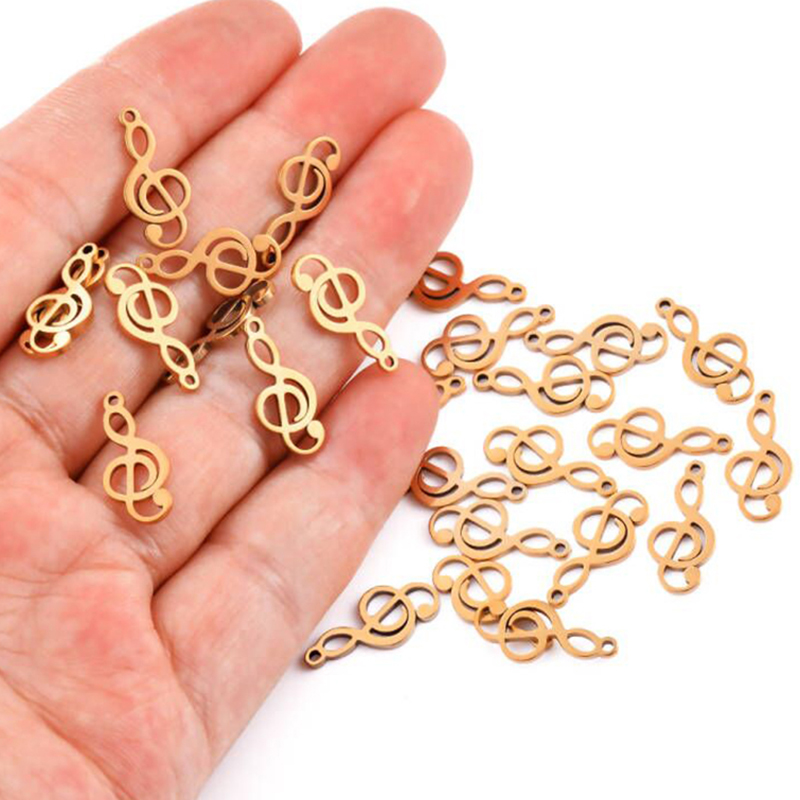 10 pçs encantos nota musical p - Jewelry Making Notes avaliação e preço