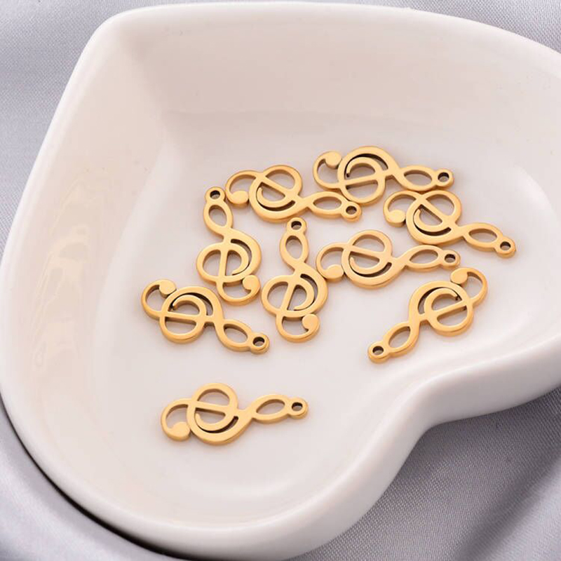 10 pçs encantos nota musical p - Jewelry Making Notes avaliação e preço