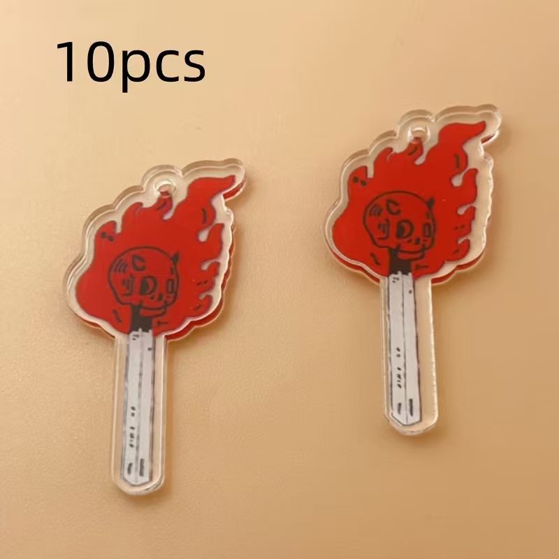 Pingente de crânio em acrílico - Jewelry Making Pendants avaliação e preço