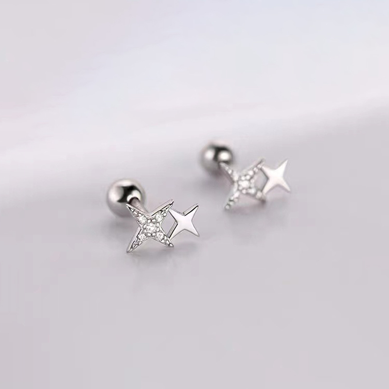 Brincos de prata 925 com zircô - Beading Needle Fine avaliação e preço