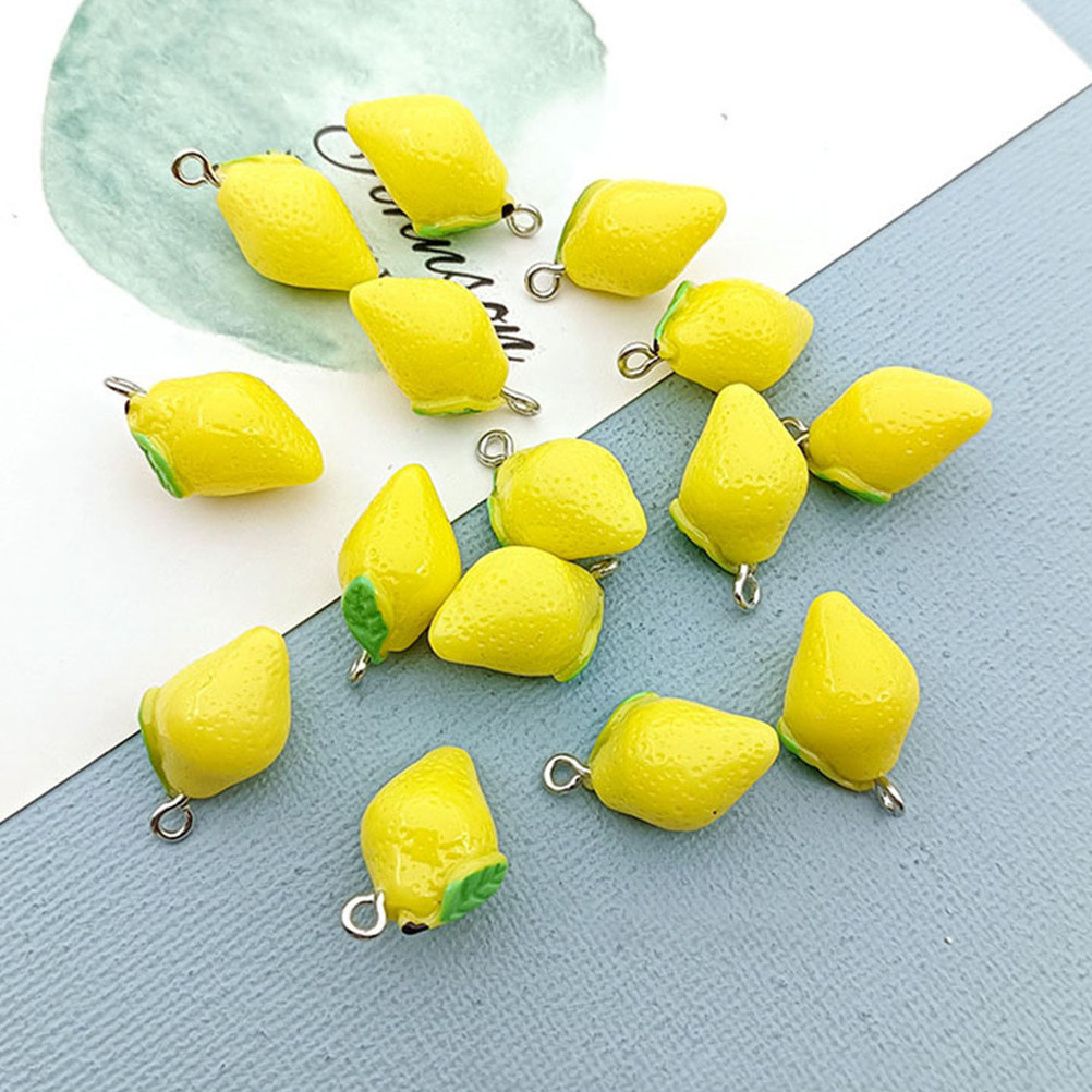 20 Peças de Pingentes de Limão - Jewelry Making With Resin avaliação e preço