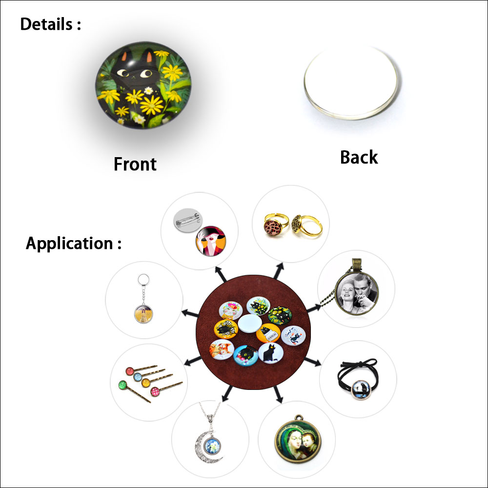 Round Photo Glass Cabochon par - Jewelry Making For 5 Year Old avaliação e preço
