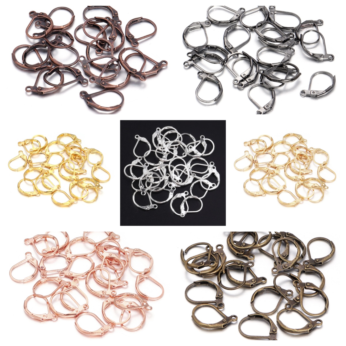 50 peças/lote Ganchos de Brinc - Jewelry Making Findings avaliação e preço